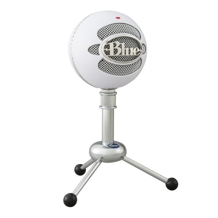 Microfono USB Blue Snowball per registrazione, streaming, podcasting, giochi su PC e Mac - bianco
