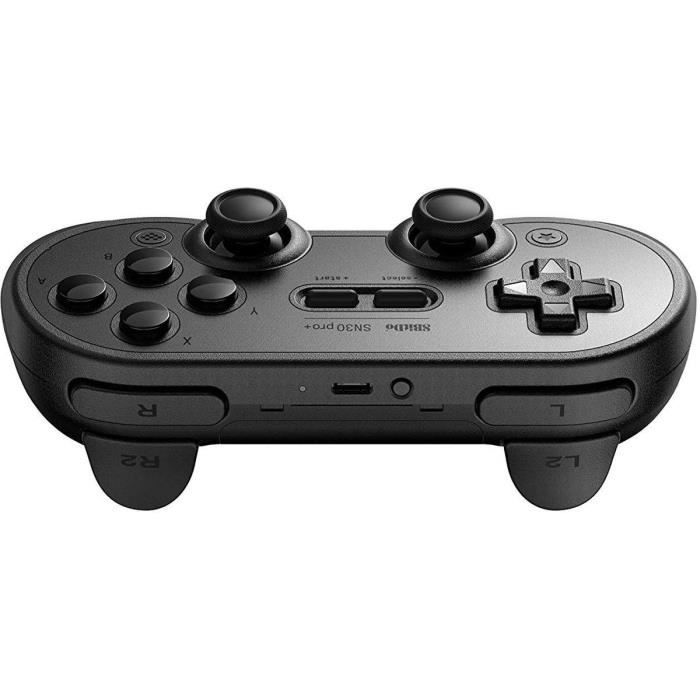 Manette Gamepad Bluetooth noire 8Bitdo SN30 Pro+ Black Edition pour Switch