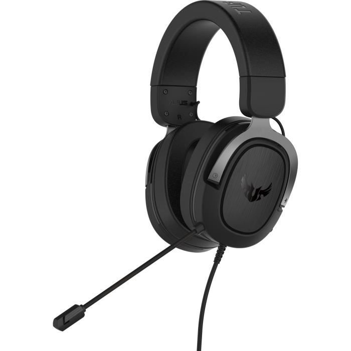 Casque-micro ASUS TUF Gaming H3 | Gun Métal - Son Surround Virtuel 7.1 - Coussinets ventilés - Pour PC, PS5, PS4, Xbox One & Switch