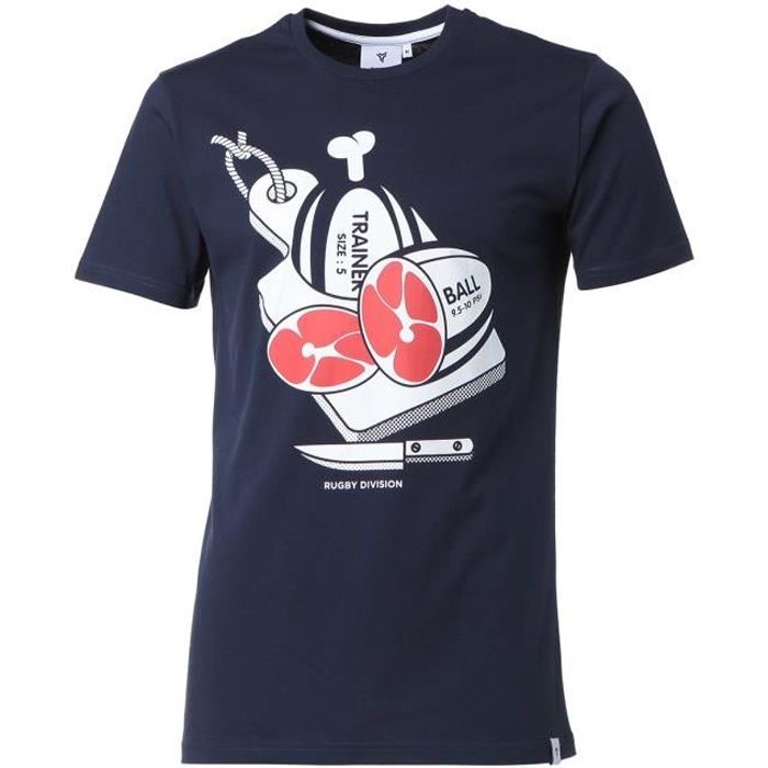 RUGBY DIVISION T-shirt col rond Bayonne - Homme - Bleu Marine