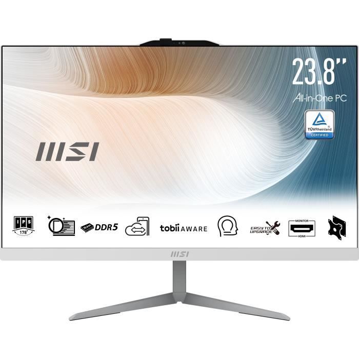 PC Tout-en-un MSI - 24'' - Sans Windows -Ecran FHD - I5 1240P - RAM 16Go - Stockage 500Go -Clavier et souris filaire