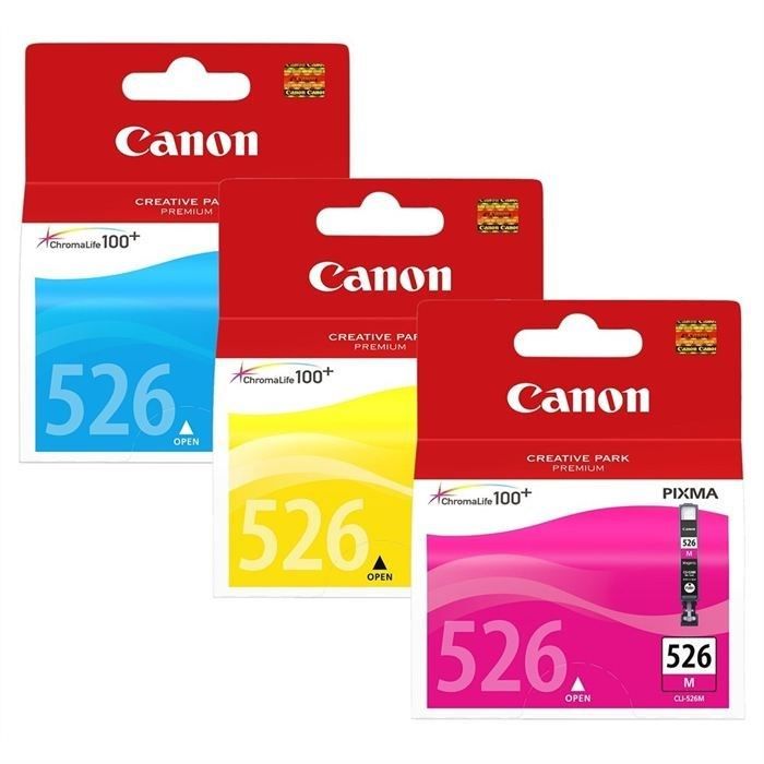 CANON Pack de 3 cartouches d'encre CLI-526 Cyan/Magenta/Jaune