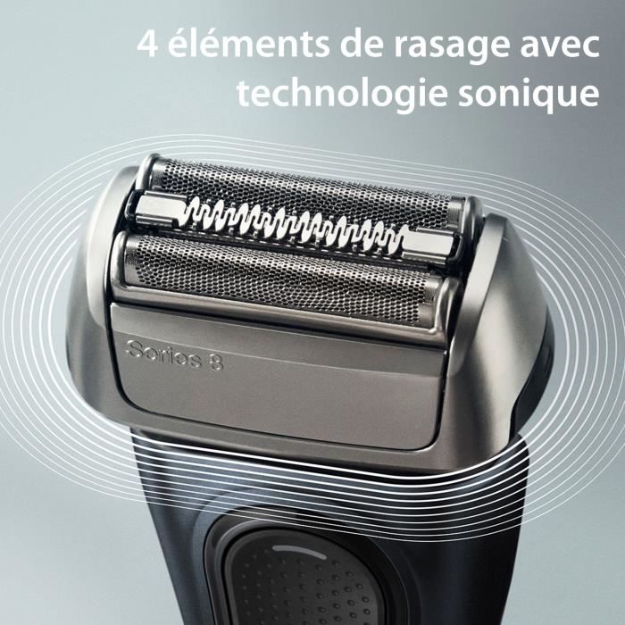 Image secondaire de Rasoir - BRAUN - SERIES 8 8513s - 4 éléments rasage - Wet&Dry - 60 min - Noir