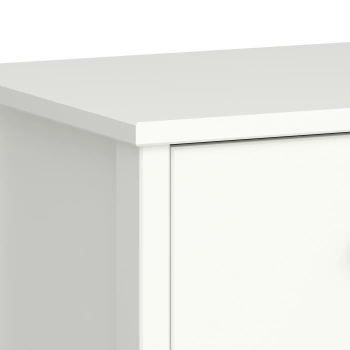 STEENS Commode 3 tiroirs - Laqué blanc MDF - L 80 x P 41 x H 84 cm - TROMSÖ