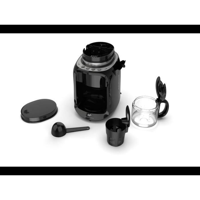 CONTINENTAL EDISON CECFBR600W Cafetiere filtre avec broyeur - Noir