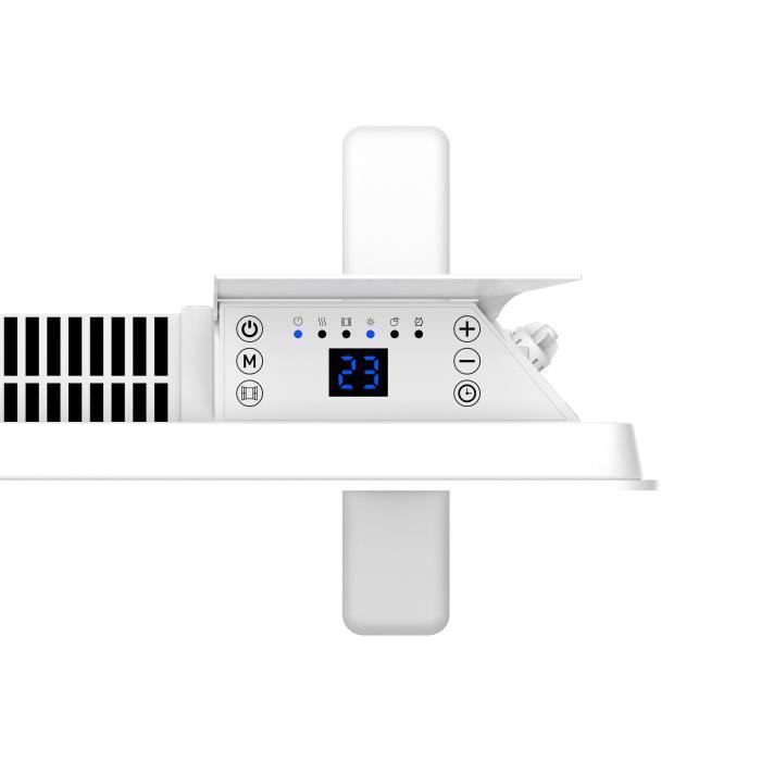 Radiateur convecteur électrique - 2000 Watts - OCEANIC - Thermostat digital - Mobile - Blanc