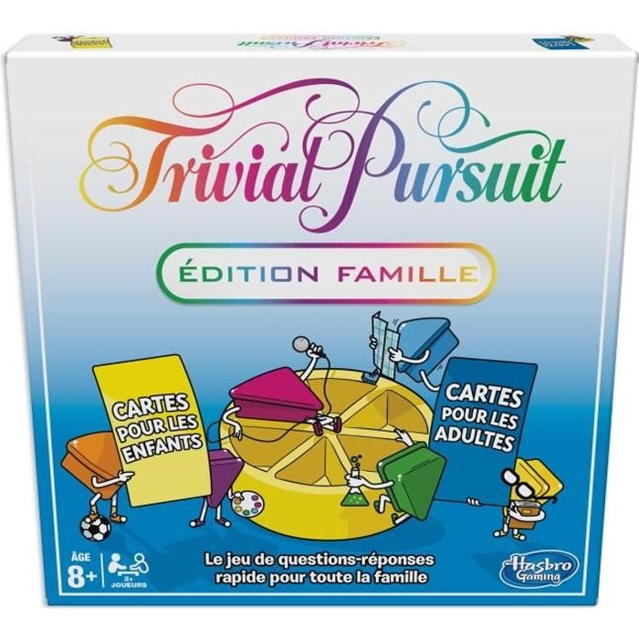 Trivial Pursuit - Famille - Jeu de societe de reflexion - Jeu de plateau - Version francaise