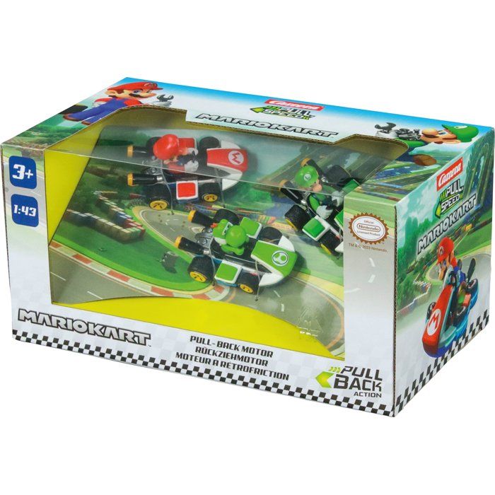 Pack de 3 voitures à friction Mario Kart - CARRERA Pull & Speed - Échelle 1:43