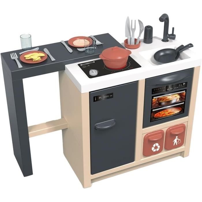 SMOBY - Cuisine Ilot - Design Moderne - Surface de jeu 360° - Fonctions Traditionnelles - 23 Accessoires - des 3 ans