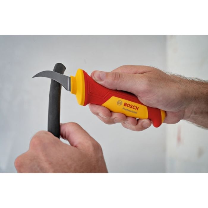 Image secondaire de Couteau a dénuder - BOSCH - VDE - Lame en acier S2 - Isolé jusqu'a 1000 volts - Ergonomique