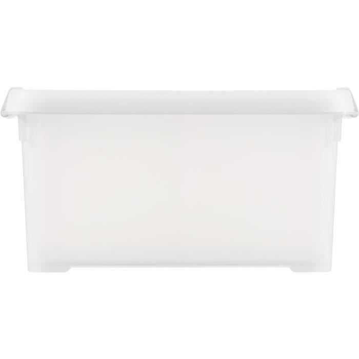 CURVER | HANDY PLUS 6L CLIPS BLANC - 100% RECYCLE, Rangement, Milky, 29,4 x 19,4 x 15 cm