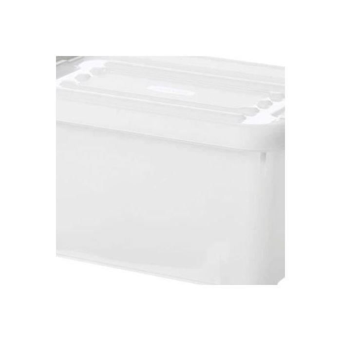 CURVER | HANDY PLUS 6L CLIPS BLANC - 100% RECYCLE, Rangement, Milky, 29,4 x 19,4 x 15 cm