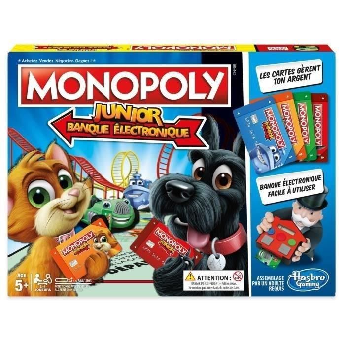 MONOPOLY - Junior Electronique - Jeu de societe pour enfants - Jeu de plateau