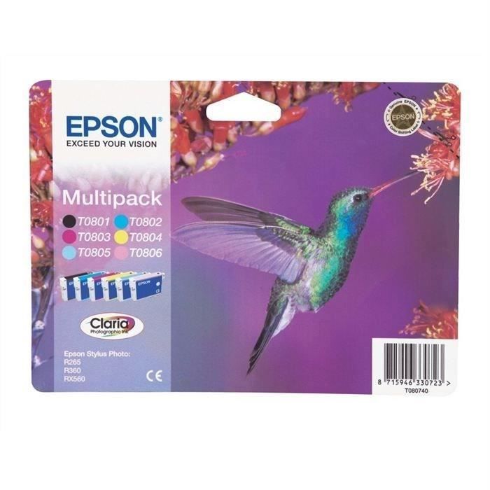 Epson T0807 Colibri Multipack Color Ink Cartridges