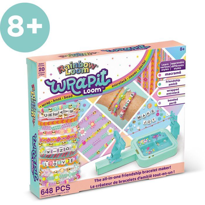 Kit de Création de Bracelets d'Amitié Rainbow Loom - 648 Pièces pour 20 Projets DIY