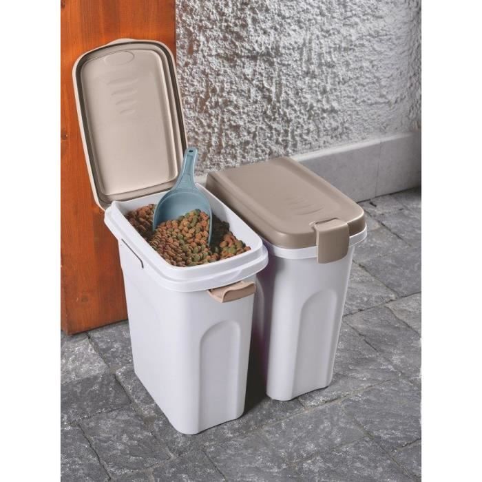 KERBL - Contenedor - Comida para mascotas - Marr�n/blanco - 15 l