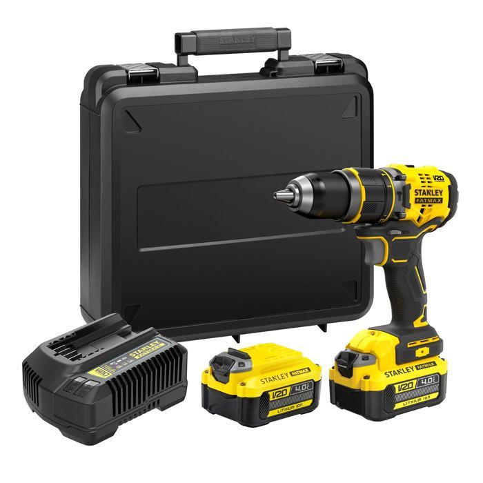 Stanley - V20 Impact drill driver 80 Nm BRUSHLESS - Lithium 18V - 2 4A batteries - SFMCD721M2K-QW