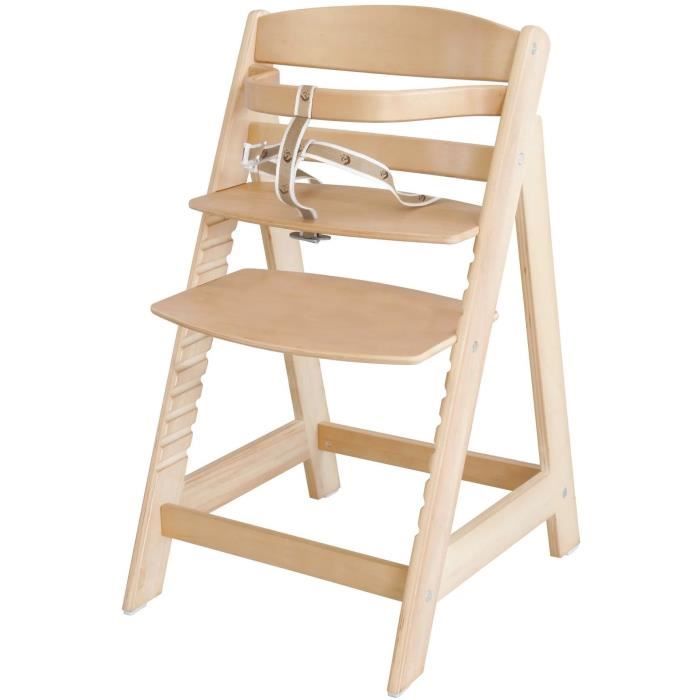 Seggiolone regolabile in legno Sit Up III - ROBA - Altezza regolabile - Naturale