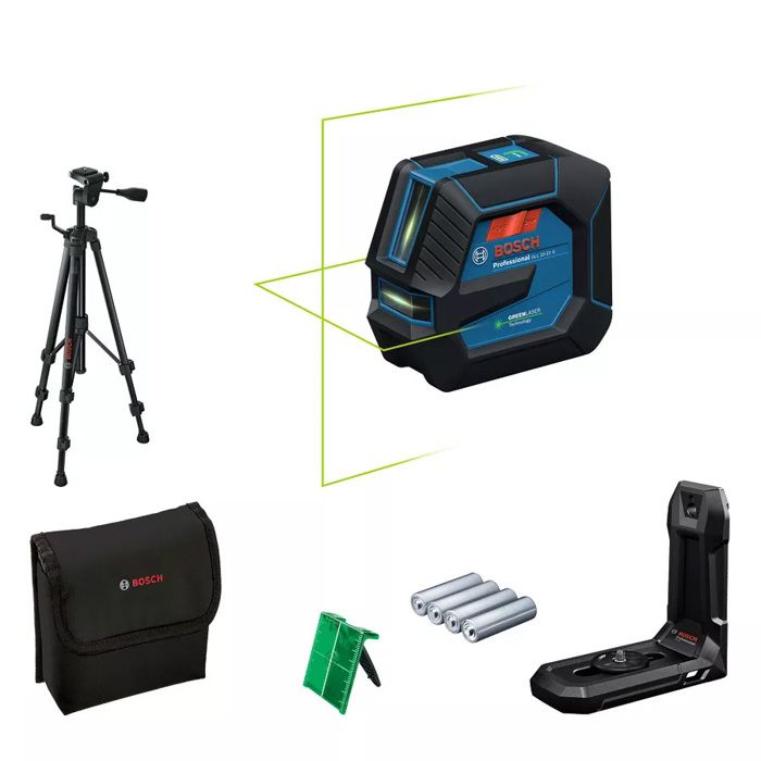 Image secondaire de Laser lignes GLL 20-22 G - BOSCH - avec 4 piles 1,5V - trépied BT 150 - sacoche de transport - 0601065601
