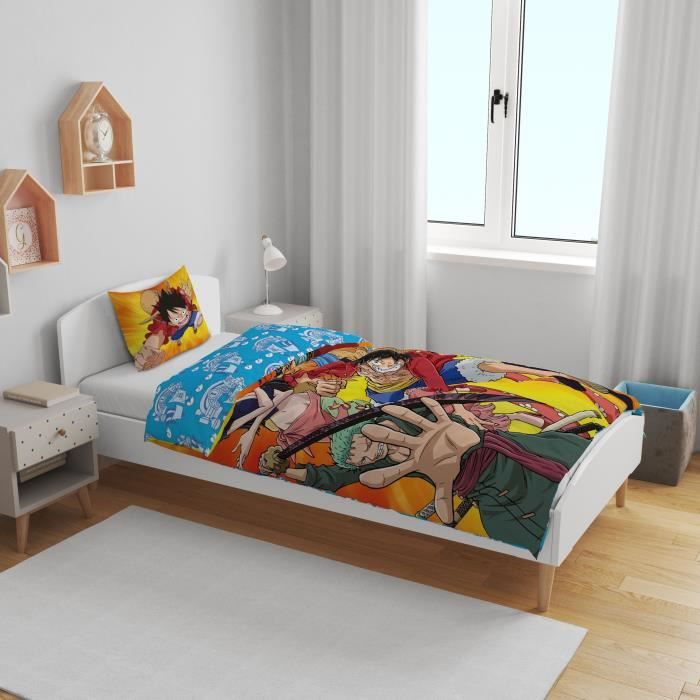 Image secondaire de Parure de lit - ONE PIECE - Luffy et son équipage IV - Microfibre - 1 housse de couette 140 x 200 cm + 1 taie 63 x 63 cm