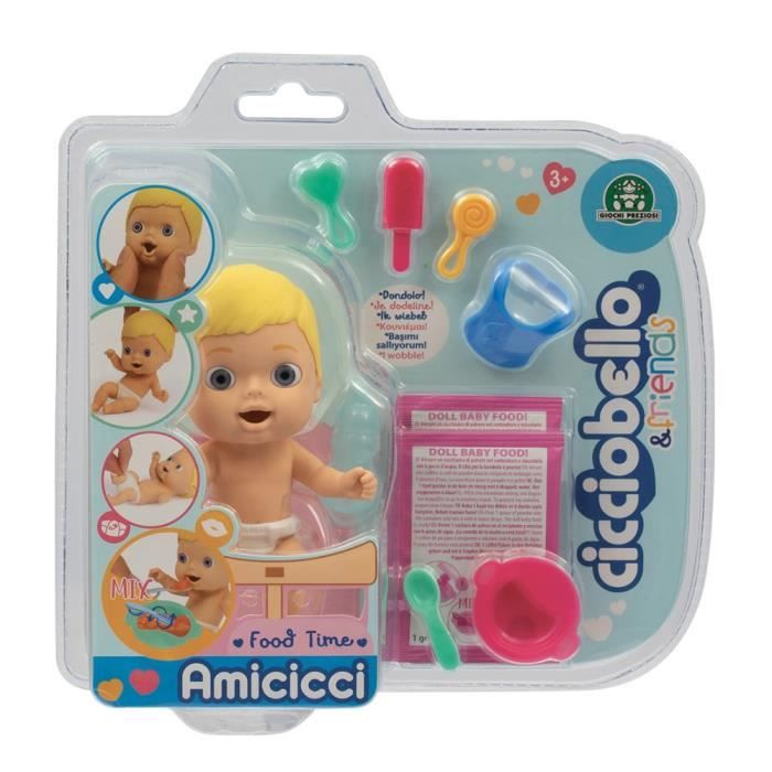 Cicciobello- Set Repas Cicciobello Amicicci Deluxe - Modele Cheveux Blond