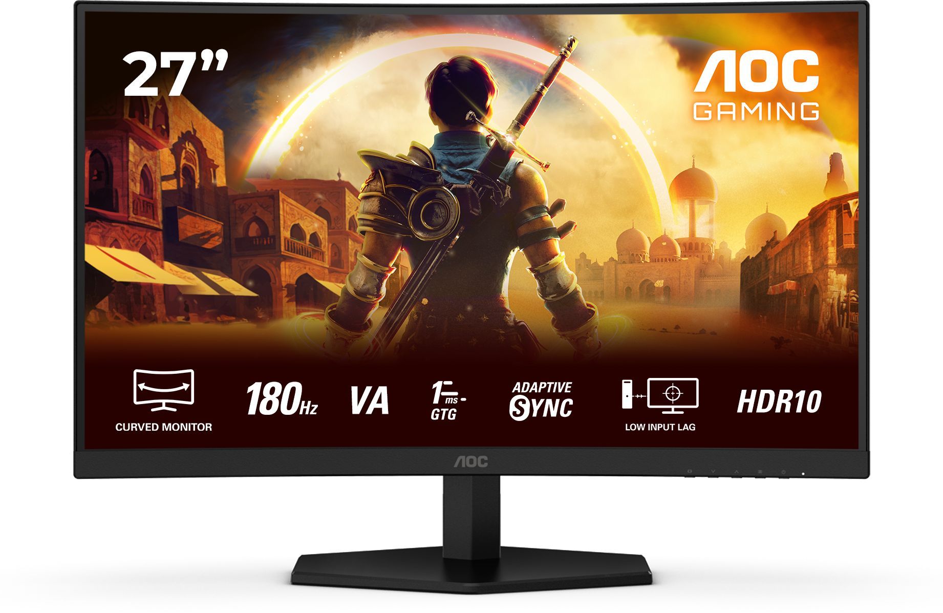 Ecran PC Gamer incurv� - AOC - 27'' - FHD - 180Hz - 0,5ms - Dalle VA - C27G42E