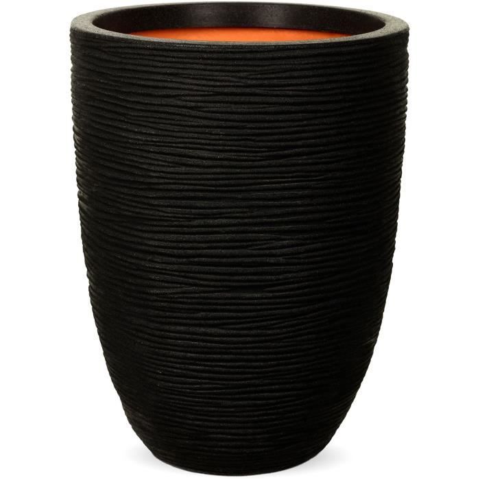 Vaso basso ed elegante - CAPI EUROPE - RIB NL - 34 x 46 cm - Nero