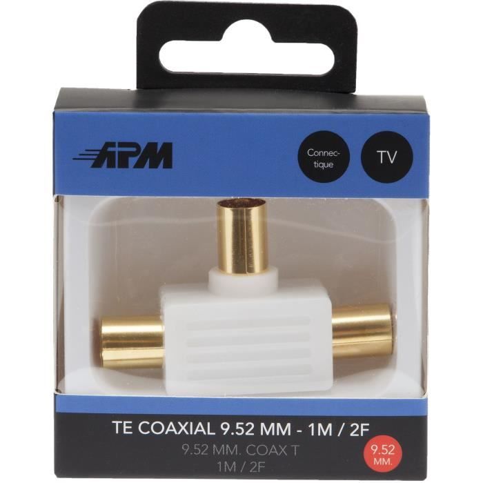 APM TE Coaxial - 9,52mm - 1 Mâle + 2 Femelles