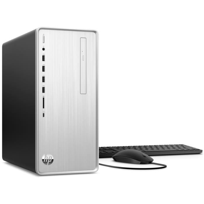PC de bureau HP Pavilion TP01-2220nf - AMD Ryzen 5-5600G - RAM 8Go - Stockage 512Go SSD - Windows 11 + Clavier et souris filaires