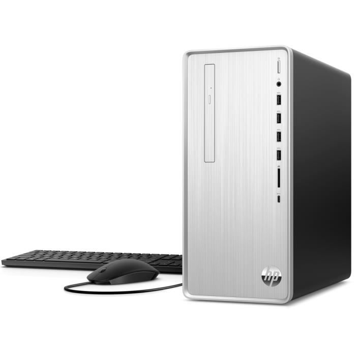 PC de bureau HP Pavilion TP01-2220nf - AMD Ryzen 5-5600G - RAM 8Go - Stockage 512Go SSD - Windows 11 + Clavier et souris filaires