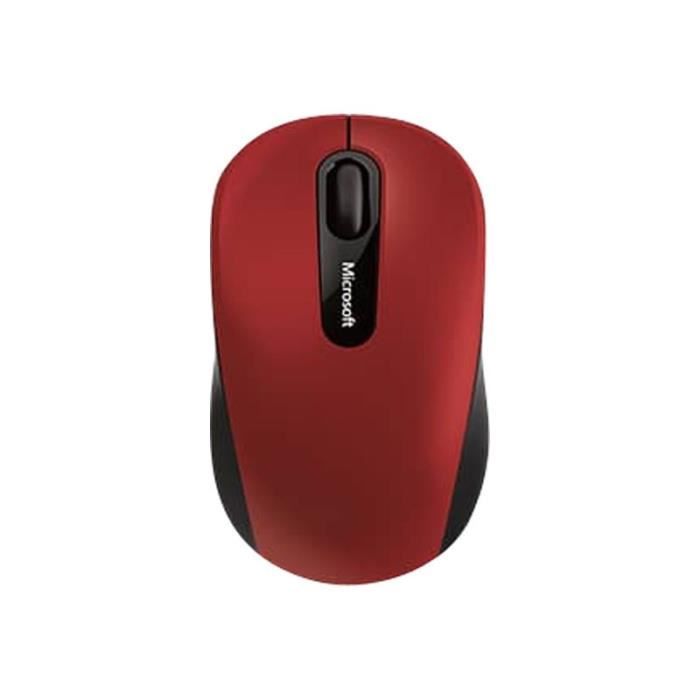 MICROSOFT Mobile Mouse - Souris optique - 3 boutons - Sans fil - Bluetooth 4.0 - Rouge
