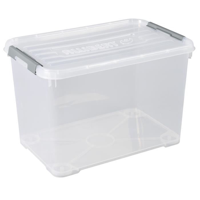 CURVER | HANDY PLUS 65L CLIPS BLANC - 100% RECYCLE, Rangement, Milky, 60 x 40 x 38,8 cm