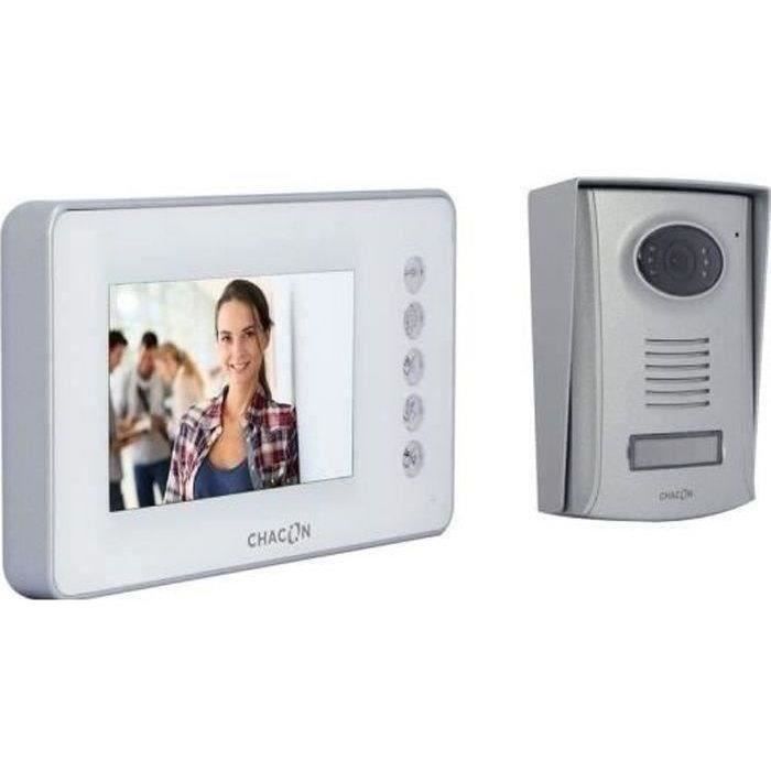 CHACON Visiophone 4 fils couleur 4,3 blanc mains libres