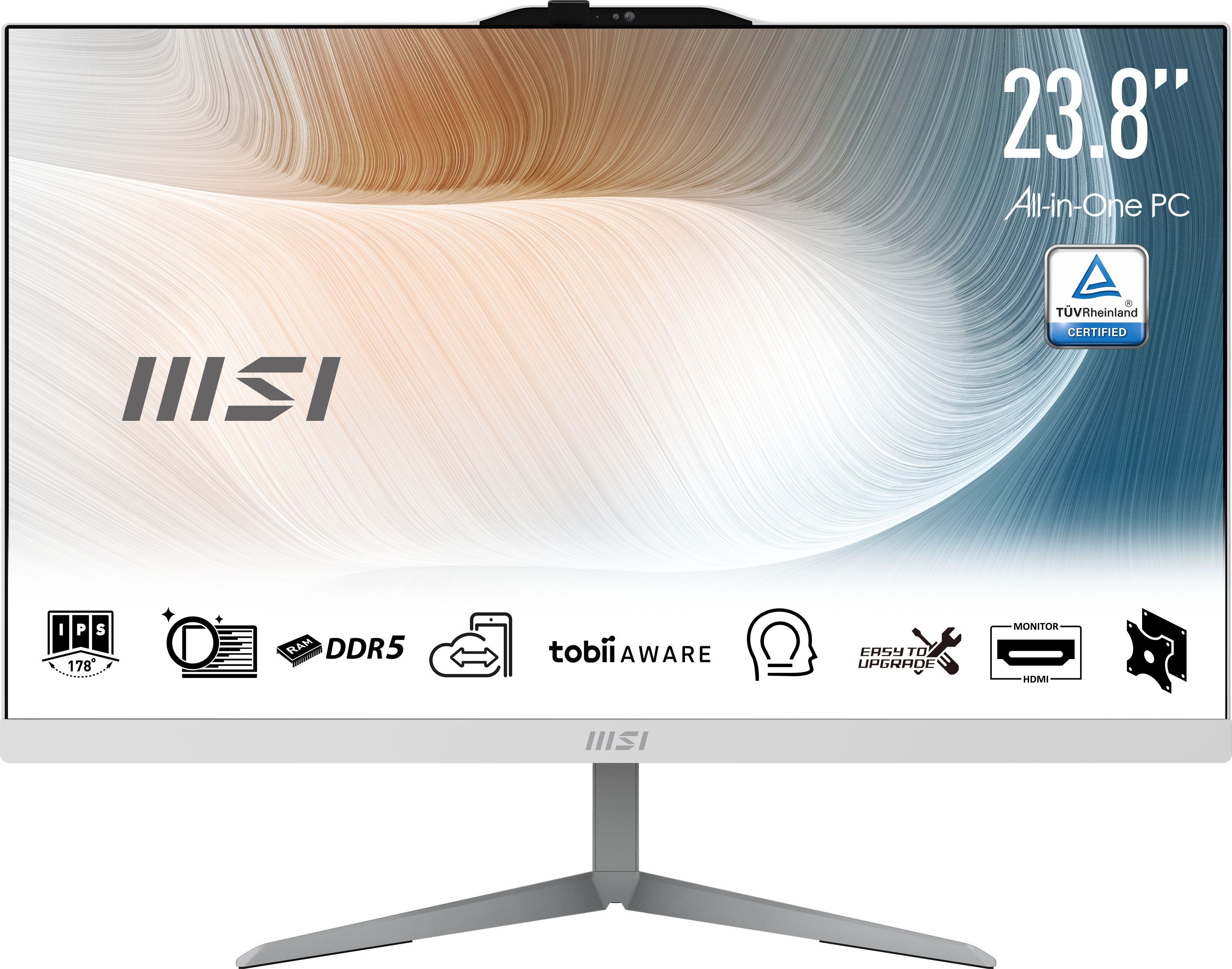 PC Tout-en-un MSI - 24'' - Sans Windows -Ecran FHD - Core 5 120U - RAM 16Go - Stockage 500Go - Clavier et souris filaire