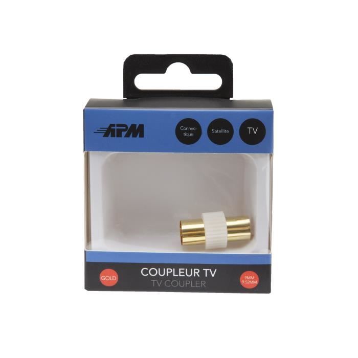 APM Adaptateur Coaxial - Femelle 9mm/Femelle 9,52mm