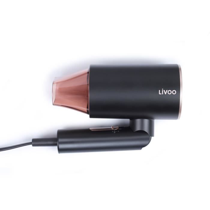 Image secondaire de Seche-cheveux ionique - LIVOO - DOS173 - 1600 W - 3 températures - Pliable - Concentrateur d'air - Noir / Rose