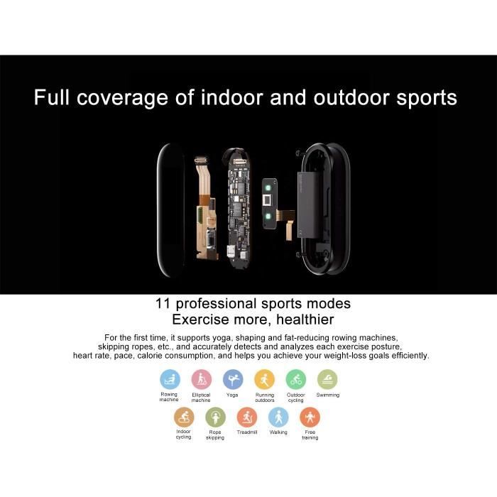 Xiaomi Mi Band 5 bracelet fréquence cardiaque fitness tracker bracelet sport Bluetooth écran AMOLED