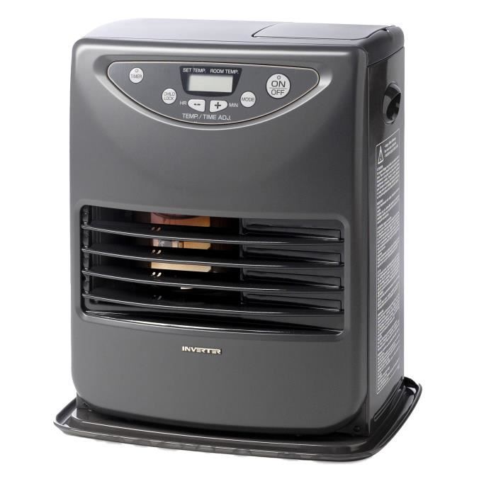 Estufa de queroseno INVERTER 3018 PLUS LINE - 3000W - Termostato - Encendido piezoel�ctrico - Acero negro