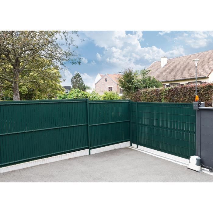 Kit lamelle frangivista - VERDE - Per pannello di recinzione rigido - Privacy 4/5 - 1.225 x 2.50 m - Verde