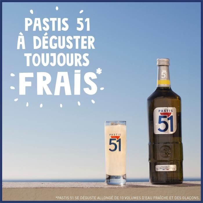 Image secondaire de Pastis 51 - Apéritif anisé - Pastis de Marseille - 45,0% Vol. - 450cl