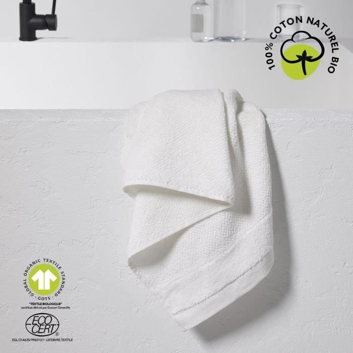 Serviette de bain - TODAY - 50 x 90 cm - 100% Coton bio - Certifié oeko-Tex - GOTS