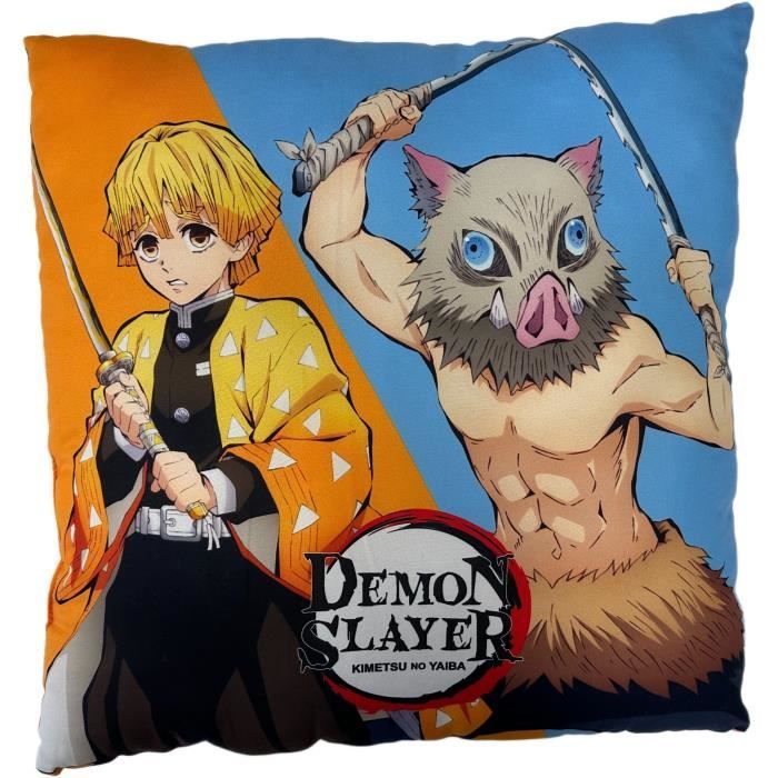 Image secondaire de Coussin double face - Carré - DEMON SLAYER - Tanjiro et ses amis - Microfibre - 40 x 40 cm