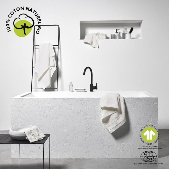 Image secondaire de Serviette de bain - TODAY - 50 x 90 cm - 100% Coton bio - Certifié oeko-Tex - GOTS