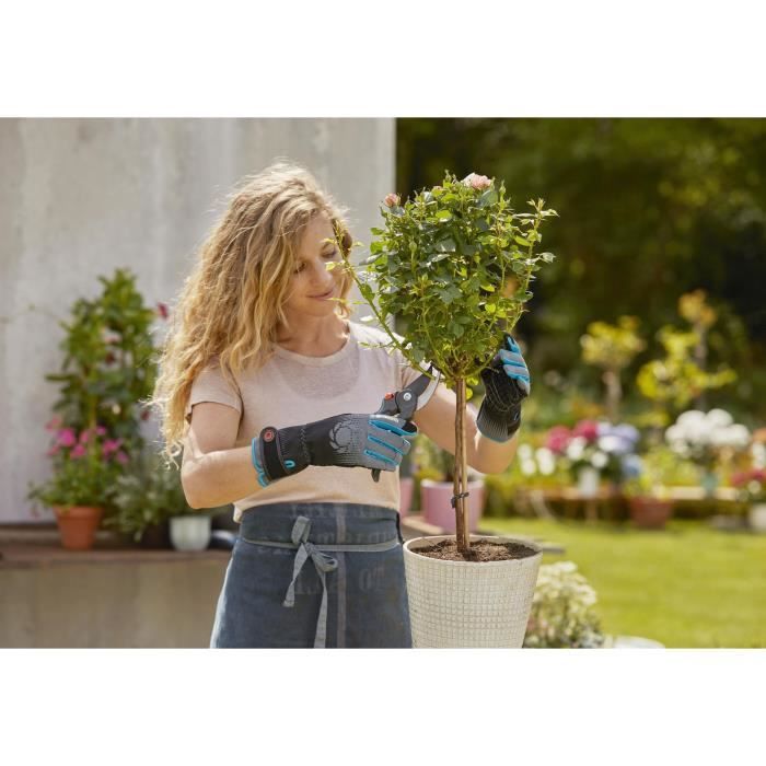 GARDENA Gants de jardin pour rosiers – Taille M/8 – Protection face aux épines – Protection certifiée oeko-Tex – (11540-20)