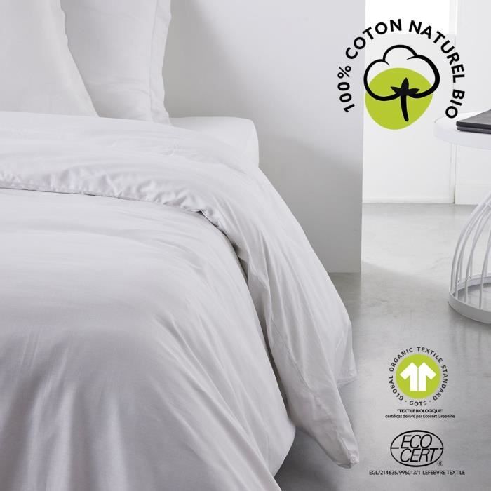 Parure de lit - TODAY - 240 x 260 cm - Coton 100% - Organic - GOTS et oeko-Tex