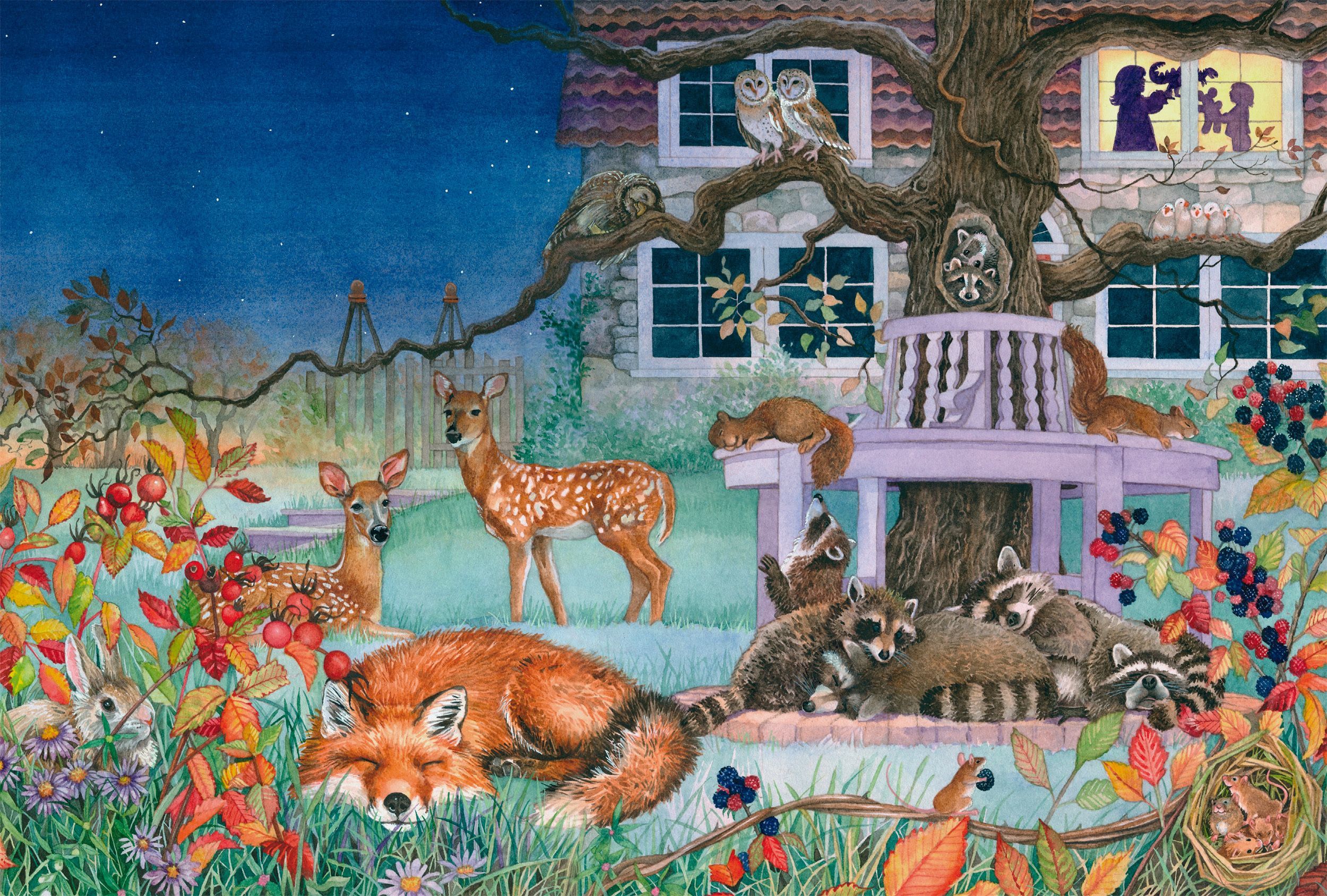 Image secondaire de Puzzle Visite Nocturne des Animaux - 100 Pièces - Schmidt Spiele