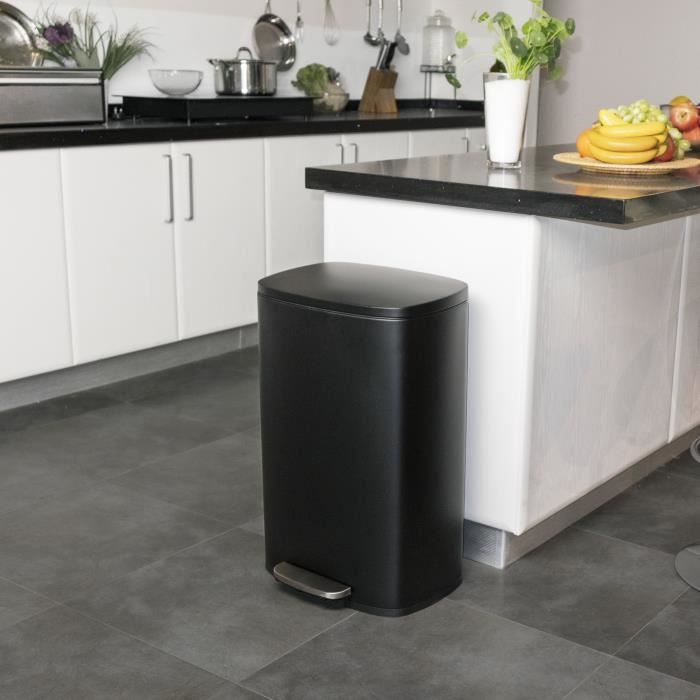 Image secondaire de Poubelle de Cuisine à Pédale Inox Noir Mat 50L - Modèle ADMIRAL