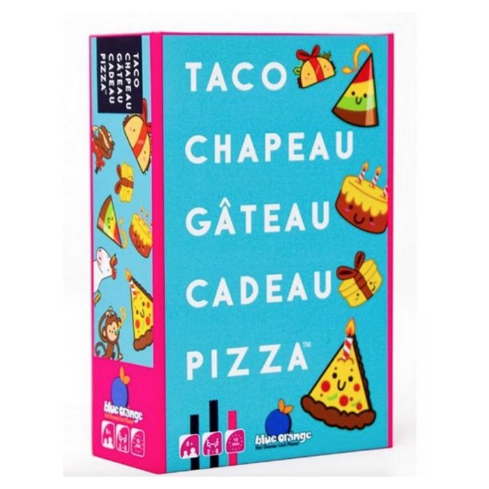 Gioco di società - BLU ARANCIONE - Taco Cappello Torta Regalo Pizza - Velocità - Riflessi - Cibo
