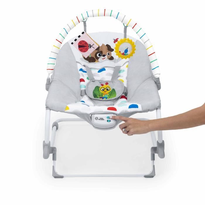 Image secondaire de BABY EINSTEIN -DEAN- Transat bébé balancelle évolutif 3-en-1, Melodies et vibrations, 3 Positions, arche jouets amovible, 0-30 m