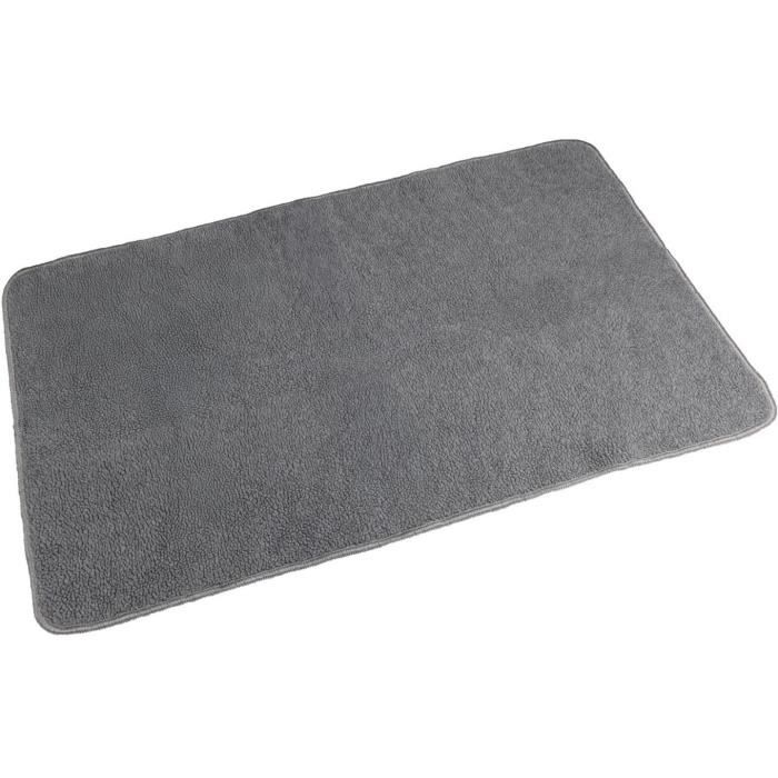 Tapis thermique antidérapant pour chiens - 125 x 80 cm - Gris clair
